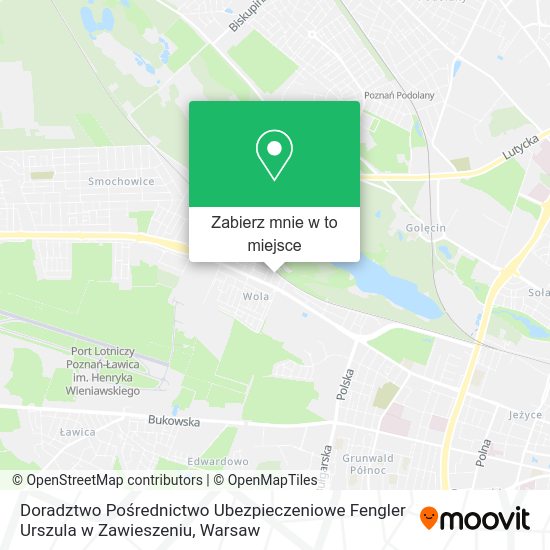 Mapa Doradztwo Pośrednictwo Ubezpieczeniowe Fengler Urszula w Zawieszeniu