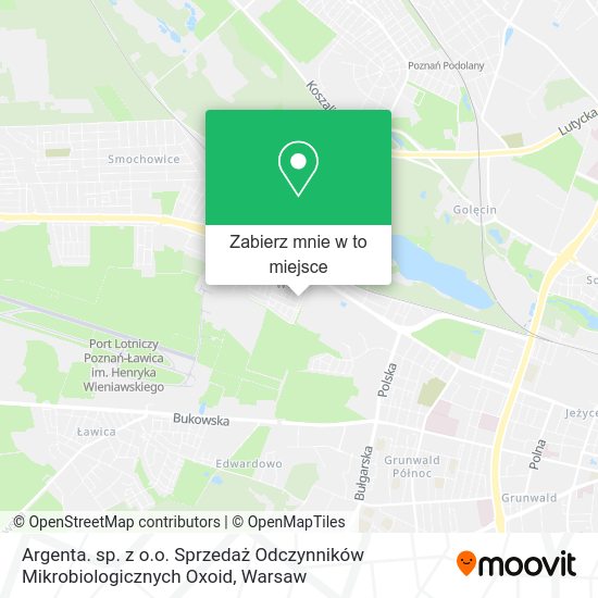 Mapa Argenta. sp. z o.o. Sprzedaż Odczynników Mikrobiologicznych Oxoid