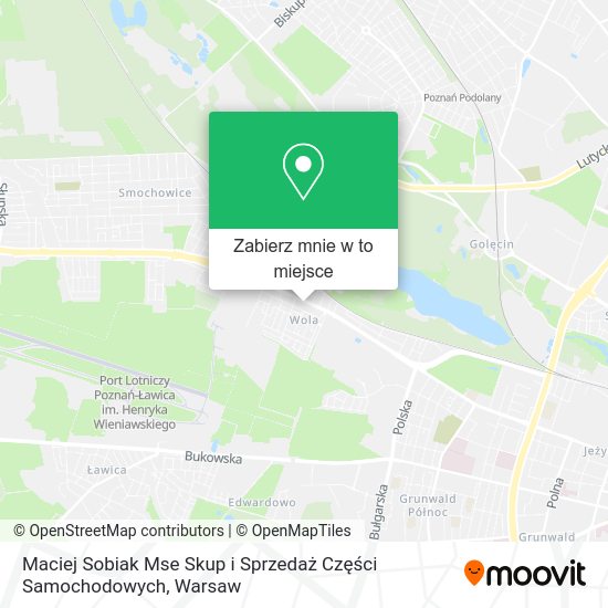 Mapa Maciej Sobiak Mse Skup i Sprzedaż Części Samochodowych