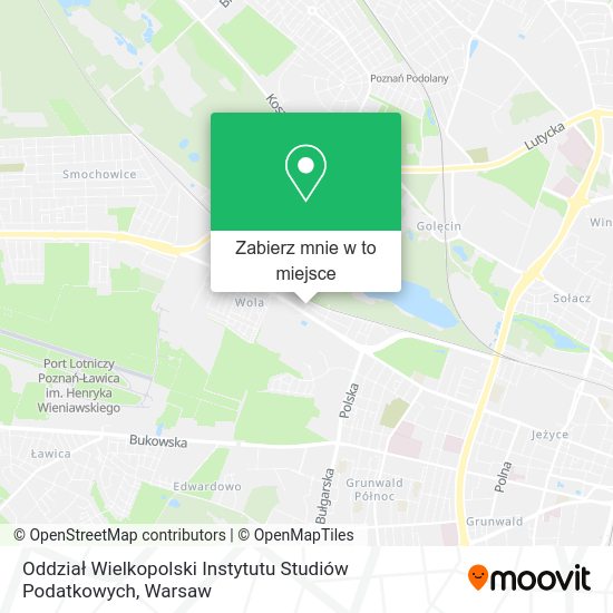 Mapa Oddział Wielkopolski Instytutu Studiów Podatkowych