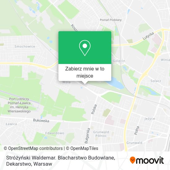 Mapa Stróżyński Waldemar. Blacharstwo Budowlane, Dekarstwo