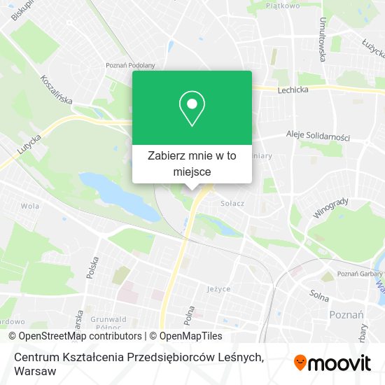 Mapa Centrum Kształcenia Przedsiębiorców Leśnych