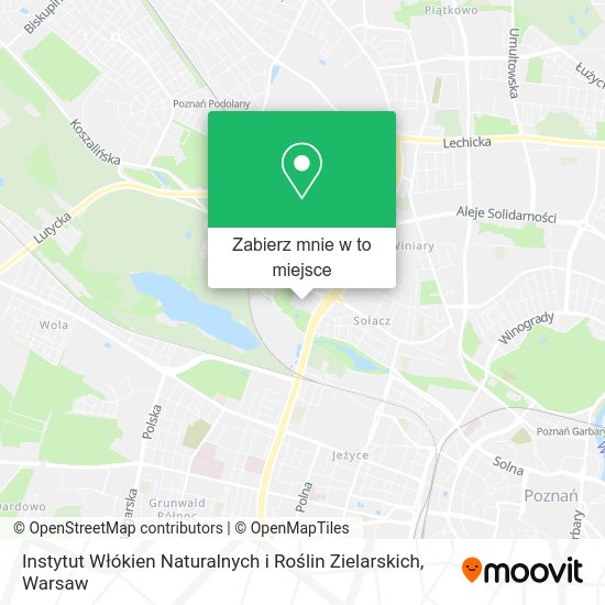 Mapa Instytut Włókien Naturalnych i Roślin Zielarskich