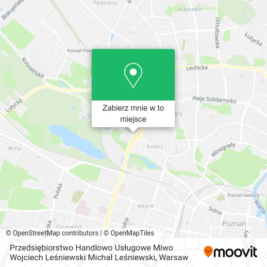 Mapa Przedsiębiorstwo Handlowo Usługowe Miwo Wojciech Leśniewski Michał Leśniewski