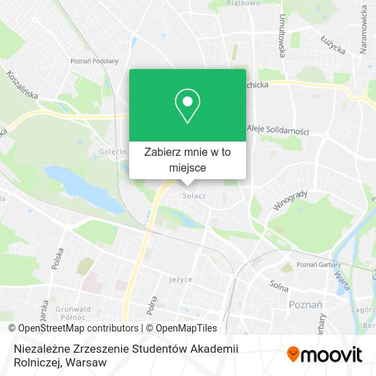 Mapa Niezależne Zrzeszenie Studentów Akademii Rolniczej