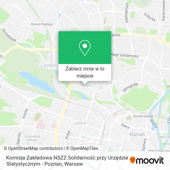 Mapa Komisja Zakładowa NSZZ Solidarność przy Urzędzie Statystycznym - Poznan