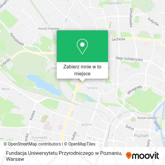 Mapa Fundacja Uniwersytetu Przyrodniczego w Poznaniu