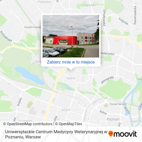 Mapa Uniwersyteckie Centrum Medycyny Weterynaryjnej w Poznaniu