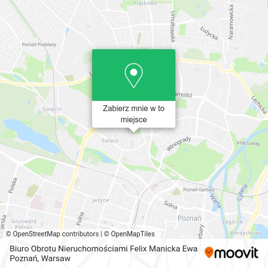 Mapa Biuro Obrotu Nieruchomościami Felix Manicka Ewa Poznań