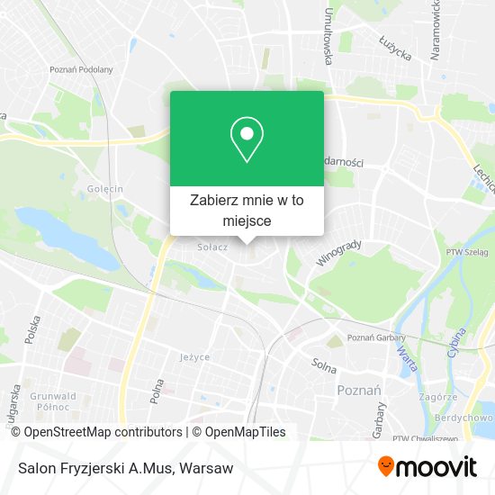 Mapa Salon Fryzjerski A.Mus