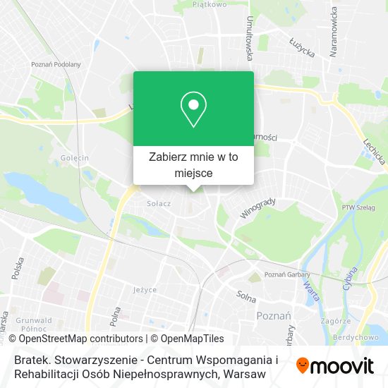 Mapa Bratek. Stowarzyszenie - Centrum Wspomagania i Rehabilitacji Osób Niepełnosprawnych