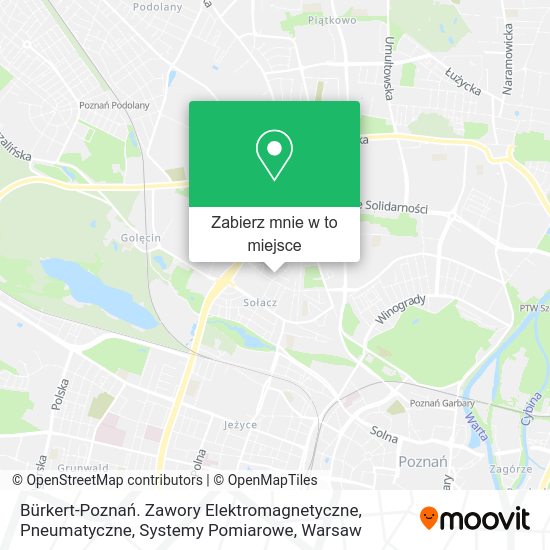 Mapa Bürkert-Poznań. Zawory Elektromagnetyczne, Pneumatyczne, Systemy Pomiarowe