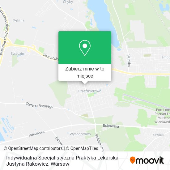 Mapa Indywidualna Specjalistyczna Praktyka Lekarska Justyna Rakowicz