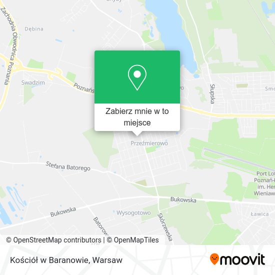 Mapa Kościół w Baranowie