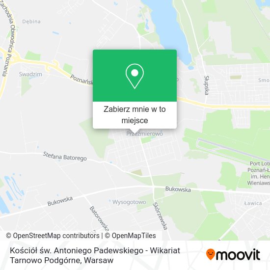 Mapa Kościół św. Antoniego Padewskiego - Wikariat Tarnowo Podgórne