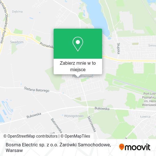 Mapa Bosma Electric sp. z o.o. Żarówki Samochodowe