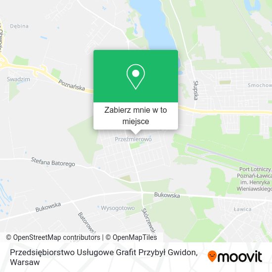 Mapa Przedsiębiorstwo Usługowe Grafit Przybył Gwidon