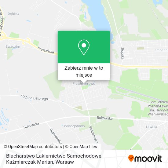 Mapa Blacharstwo Lakiernictwo Samochodowe Kaźmierczak Marian