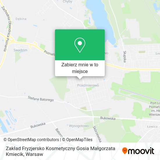 Mapa Zakład Fryzjersko Kosmetyczny Gosia Małgorzata Kmiecik