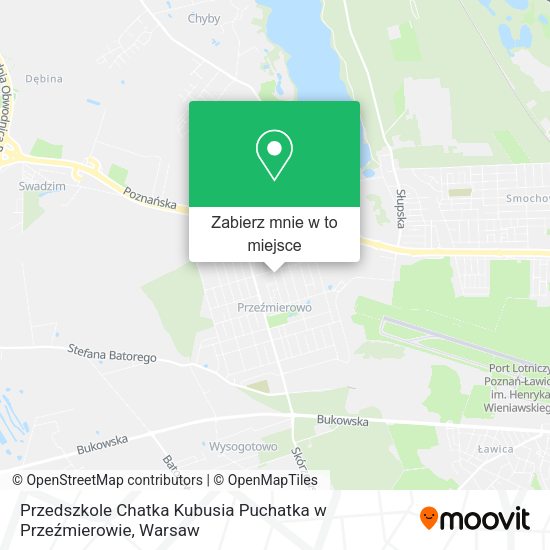 Mapa Przedszkole Chatka Kubusia Puchatka w Przeźmierowie