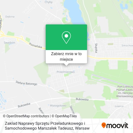 Mapa Zakład Naprawy Sprzętu Przeładunkowego i Samochodowego Marszałek Tadeusz