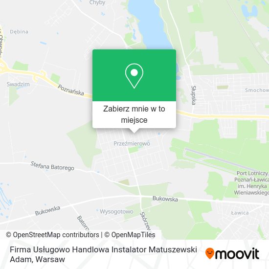 Mapa Firma Usługowo Handlowa Instalator Matuszewski Adam