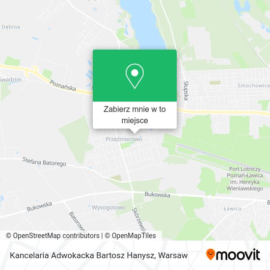 Mapa Kancelaria Adwokacka Bartosz Hanysz