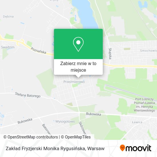 Mapa Zakład Fryzjerski Monika Rygusińska