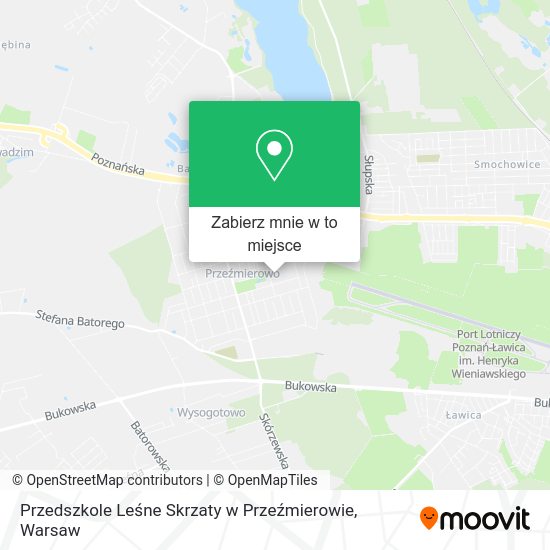 Mapa Przedszkole Leśne Skrzaty w Przeźmierowie