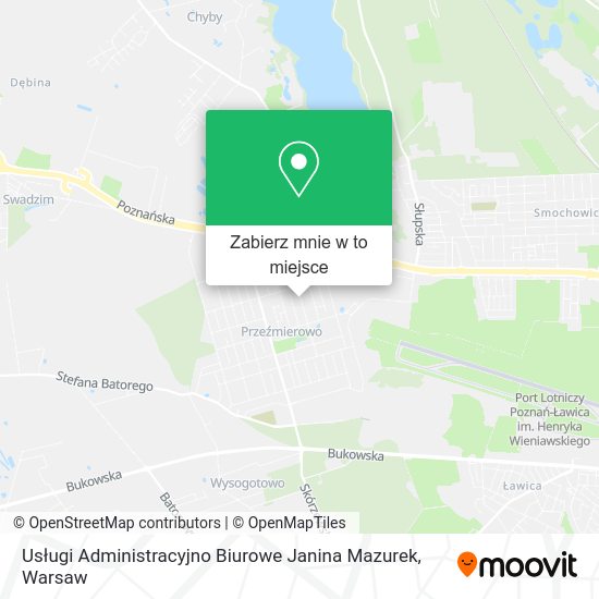 Mapa Usługi Administracyjno Biurowe Janina Mazurek