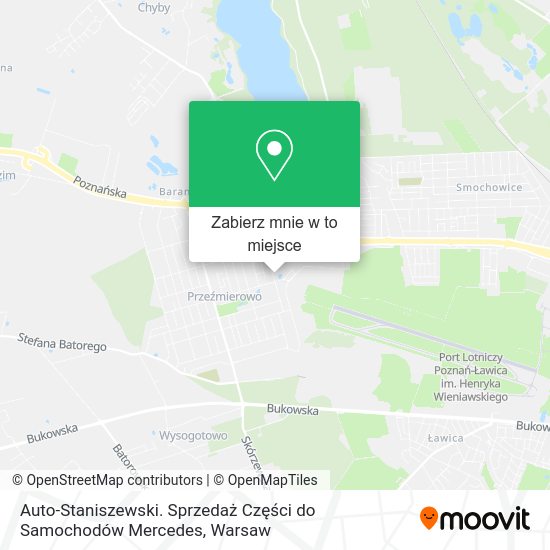 Mapa Auto-Staniszewski. Sprzedaż Części do Samochodów Mercedes