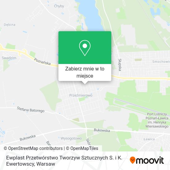 Mapa Ewplast Przetwórstwo Tworzyw Sztucznych S. i K. Ewertowscy