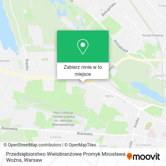 Mapa Przedsiębiorstwo Wielobranżowe Promyk Mirosława Woźna