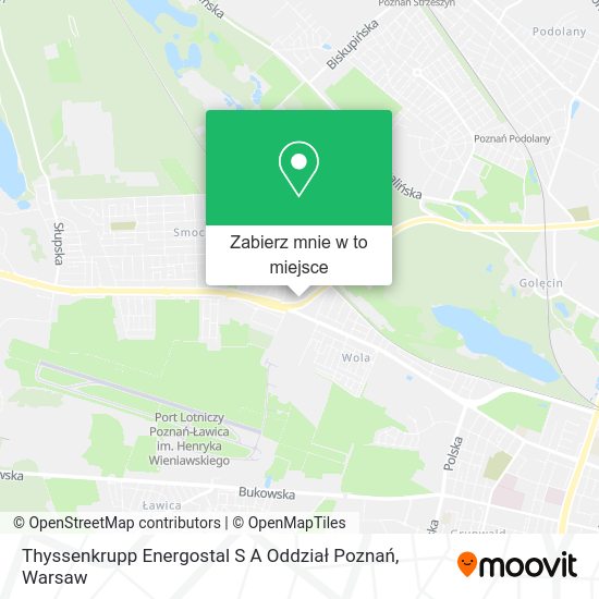 Mapa Thyssenkrupp Energostal S A Oddział Poznań