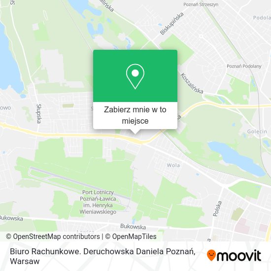 Mapa Biuro Rachunkowe. Deruchowska Daniela Poznań