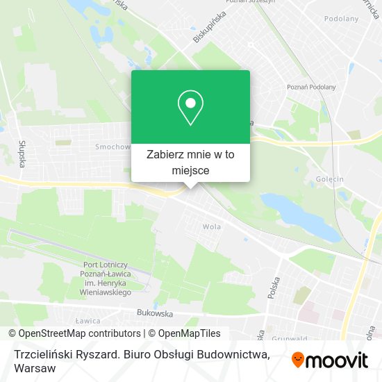 Mapa Trzcieliński Ryszard. Biuro Obsługi Budownictwa