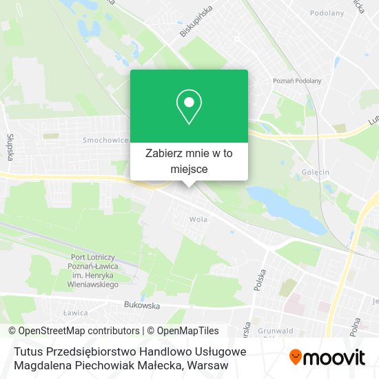 Mapa Tutus Przedsiębiorstwo Handlowo Usługowe Magdalena Piechowiak Małecka