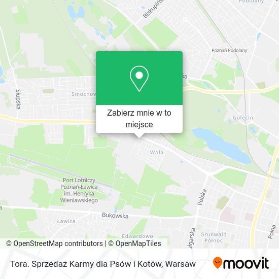 Mapa Tora. Sprzedaż Karmy dla Psów i Kotów