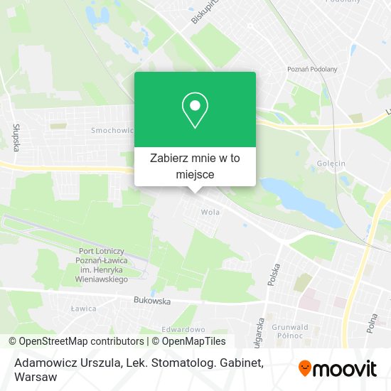 Mapa Adamowicz Urszula, Lek. Stomatolog. Gabinet