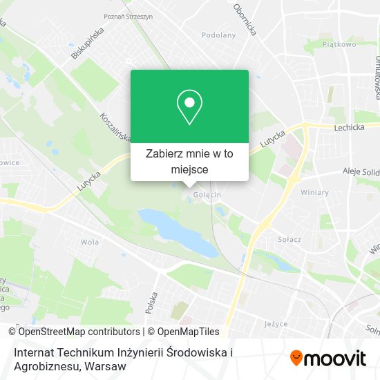 Mapa Internat Technikum Inżynierii Środowiska i Agrobiznesu