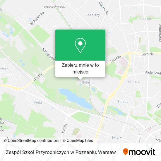 Mapa Zespół Szkół Przyrodniczych w Poznaniu