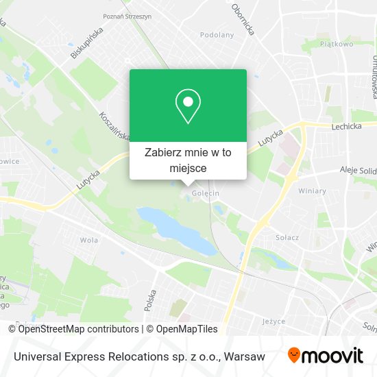 Mapa Universal Express Relocations sp. z o.o.