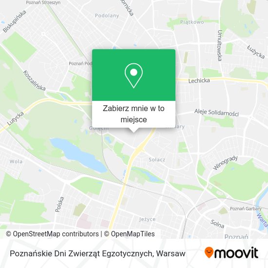 Mapa Poznańskie Dni Zwierząt Egzotycznych