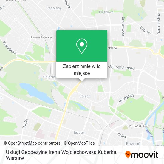 Mapa Usługi Geodezyjne Irena Wojciechowska Kuberka