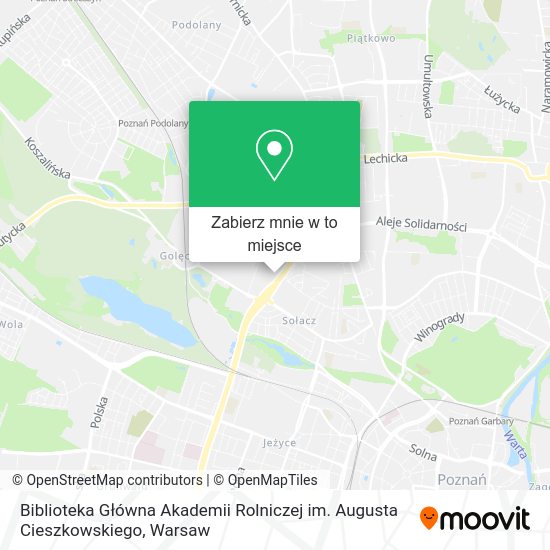 Mapa Biblioteka Główna Akademii Rolniczej im. Augusta Cieszkowskiego