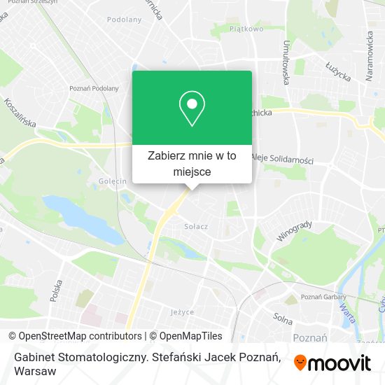 Mapa Gabinet Stomatologiczny. Stefański Jacek Poznań