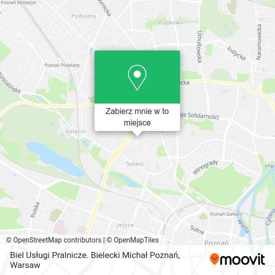 Mapa Biel Usługi Pralnicze. Bielecki Michał Poznań