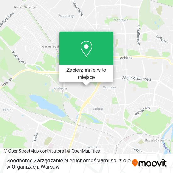 Mapa Goodhome Zarządzanie Nieruchomościami sp. z o.o. w Organizacji