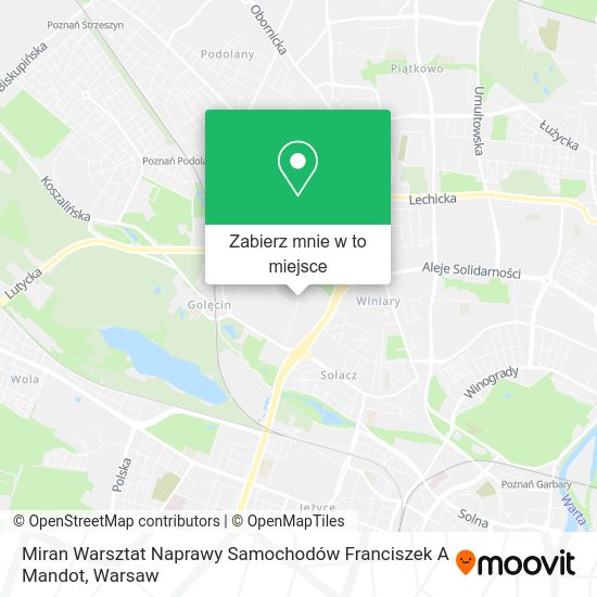 Mapa Miran Warsztat Naprawy Samochodów Franciszek A Mandot