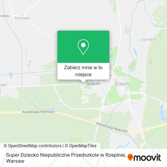 Mapa Super Dziecko Niepubliczne Przedszkole w Rzepinie